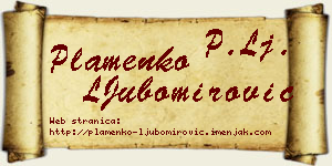 Plamenko LJubomirović vizit kartica